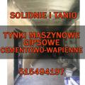 Tynki maszynowe gipsowe, cementowo-wapienne, solidnie i tanio